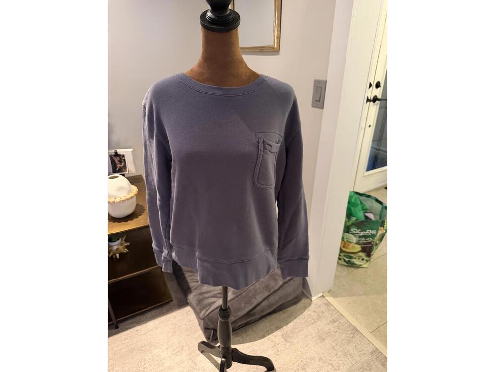 NWOT Alex Mill Blue Crewneck Sweatshirt with Pocket sz M